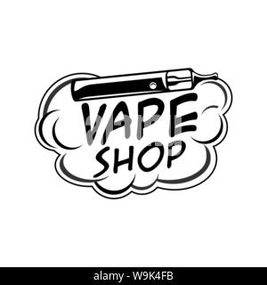 Vektor Logo auf das Thema vaping, elektronische Zigarette Stock Vektor