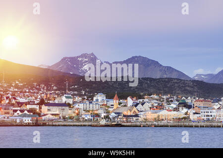 Stadt Ushuaia auf Feuerland Island, Argentinien, Südamerika Stockfoto