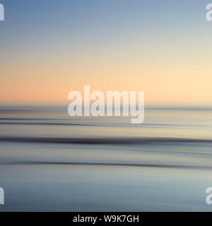 Abstraktes Bild der Ansicht von Alnmouth Strand an der Nordsee, Alnmouth, Northumberland, England, Vereinigtes Königreich, Europa Stockfoto