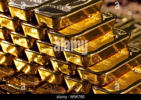 Goldbarren, Frankfurt am Main, Deutschland, Europa Stockfoto