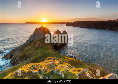 Three Cliffs Bay, Halbinsel Gower, Swansea, Wales, Vereinigtes Königreich, Europa Stockfoto