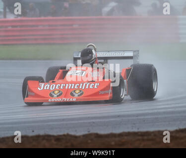 Henry Fletcher, März 761, Sir Jackie Stewart Trophäe für FIA-Meister der historischen Formel 1, Silverstone Classic, Juli 2019, Silverstone, Northamptonshi Stockfoto