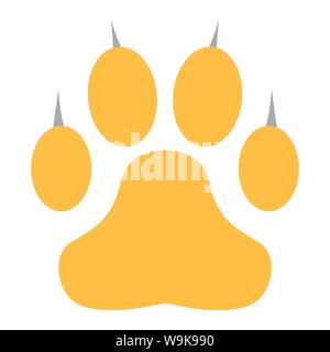 Pfotenabdruck Symbol isoliert. Hund oder Katze Pfotenabdruck. Tier verfolgen. Vector Illustration. Perfekt für Website, Muster, Design, etc. Stockfoto