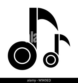 Hinweis Symbol Musik Vektor Design oder Logo Illustration. Perfekt für Website, Design, Muster, etc. Stockfoto