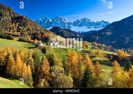 Berge der Geisler Gruppe/Geislerspitzen, Dolomiten, Trentino-Alto Adige, Italien, Europa Stockfoto