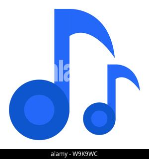 Hinweis Symbol Musik Vektor Design oder Logo Illustration. Perfekt für Website, Design, Muster, etc. Stockfoto