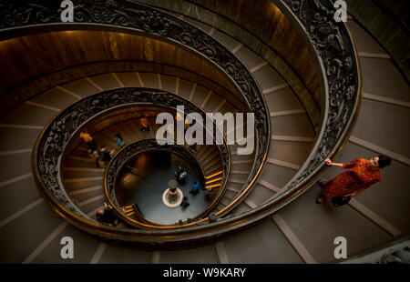 Schritte in die Vatikanischen Museen, die Vatikanstadt, Vatikan, Rom, Latium, Italien, Europa Stockfoto