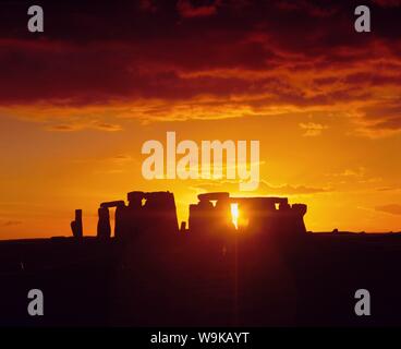 Stonehenge, antike Ruinen, Wiltshire, England, UK, Europa Stockfoto