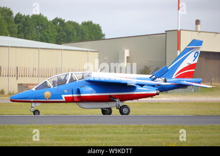 Patrouille de France in Aktion an der Royal International Air Tattoo RIAT 2019 an RAF Fairford, Gloucestershire, VEREINIGTES KÖNIGREICH Stockfoto