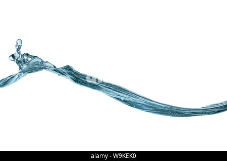 Klare, blaue Wasser wellige Oberfläche mit Splash. Stockfoto