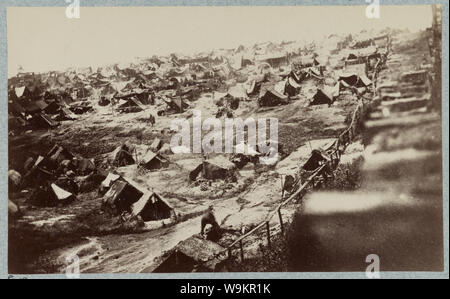 Andersonville Gefängnis, Ga, 17. August 1864. Blickrichtung Südwest der Einfriedung, die Dead-line Stockfoto