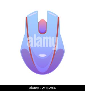 Farbe drahtlose Maus, Flachbild vektor Computer Maus in zartem Lila Farben, moderne Design isoliert Abbildung Stock Vektor