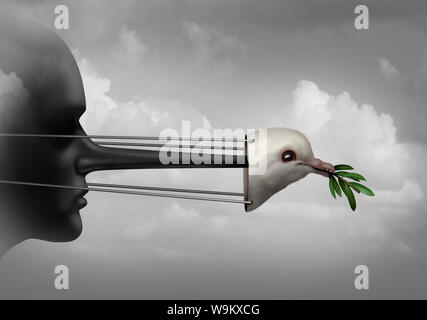 Konzept des Bösen als Daemon Gesicht mit einer Maske wie bei 3D-Illustration Elemente. Stockfoto