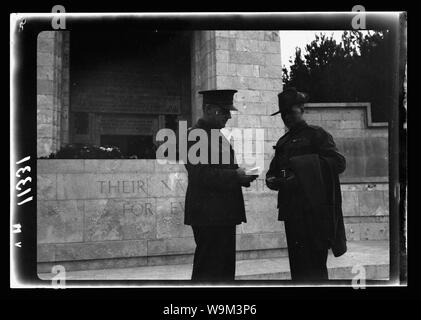 Anzac Day, Jerusalem, 25. April 1940. Die üblichen Australischen Gruß am frühen Morgen des Anzac Day Stockfoto
