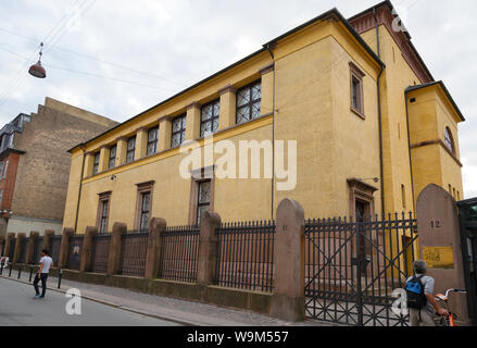 Die Große Synagoge Kopenhagen Dänemark, die älteste Synagoge in Kopenhagen aus dem frühen 19. Jahrhundert, im Quartier Latin, Kopenhagen, Dänemark Stockfoto