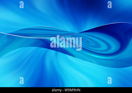 Abstrakter blauer Hintergrund mit glatten Linien Stockfoto