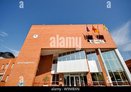 Rojales Rathaus, Ayuntamiento de Rojales, Dorf in der Provinz Alicante und Gemeinschaft von Valencia, Spanien. Basierend auf den Fluss Segura Stockfoto