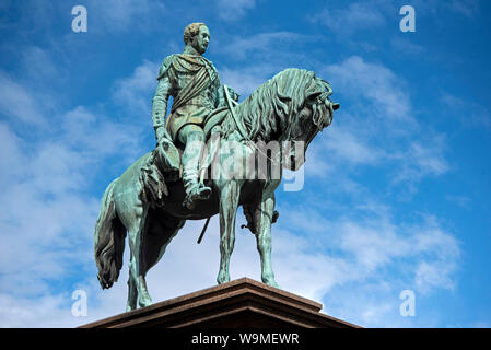 Die Reiterstatue von Prinz Albert (1819-61) von Sir John Steell (1804-91) in Charlotte Square, Edinburgh. Stockfoto