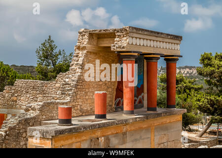 Der Palast von Knossos. Griechenland. Kreta. Heraklion. Stockfoto