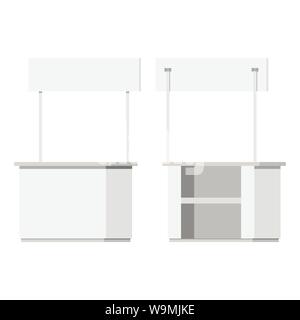 Vector Illustration der fördernden Rack Vorder- und Rückansicht. Stock Vektor