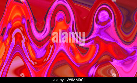 Neon Violett und Magenta flüssige Acrylfarbe Spots und Wellen abstrakt Hintergrund Stockfoto