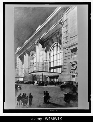 Artist's Rendering der neuen Union Station Gebäude in Kansas City, Missouri Stockfoto