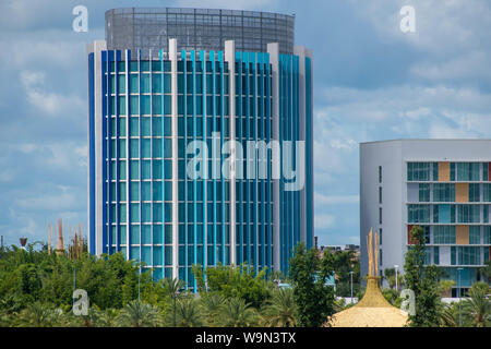 Orlando, Florida. August 07, 2019. Teilweise mit Blick auf die Cabana Bay Resort in den Universal Studios Area. Stockfoto
