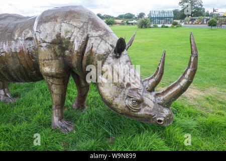 Britische Eisenhütten und Shropshire Skulpturenpark, aus 5 Road, Morda, Oswestry, Shropshire, England, Wales, Welsh, Grenze, UK, GB, Englisch, Britisch, Stockfoto