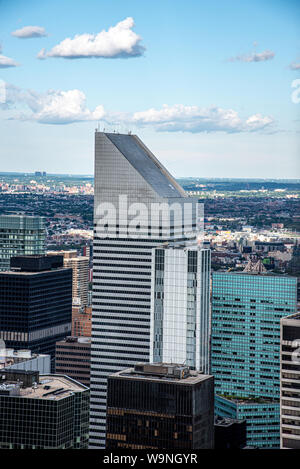 Blick nach Norden von der Spitze von Midtown Manhattan (NYC, USA) Stockfoto