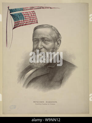 Benjamin Harrison, republikanischen Kandidaten für das Amt des Präsidenten Stockfoto