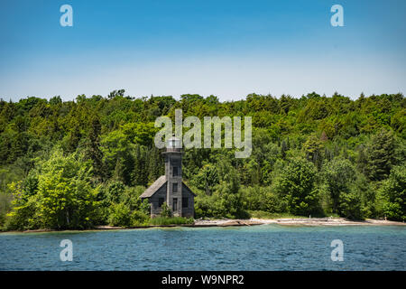 Grand Island East Kanal Leuchtturm in der Nähe von Munising, MI. USA Lake Superior Stockfoto