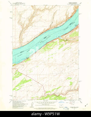 USGS Topo Karte Oregon Juniper 280365 1962 24000 Wiederherstellung Stockfoto