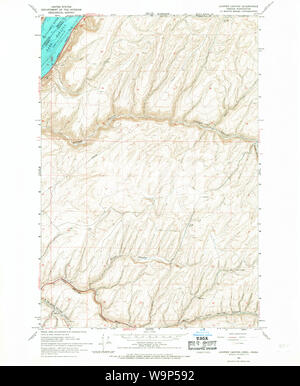 USGS Topo Karte Oregon Juniper Canyon 280359 1966 24000 Wiederherstellung Stockfoto