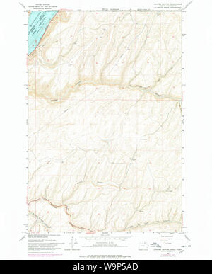 USGS Topo Karte Oregon Juniper Canyon 280360 1966 24000 Wiederherstellung Stockfoto