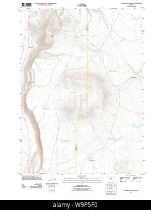 USGS Topo Karte Oregon Wacholder Berg 20110816 TM Wiederherstellung Stockfoto