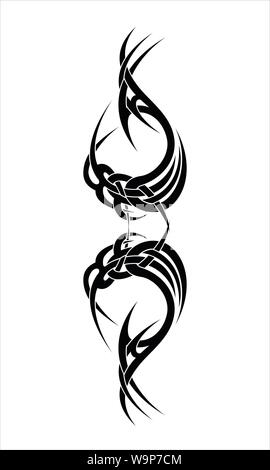 Vektoren für Tribal Tattoo Designs, Gravur und andere Zwecke. Stock Vektor