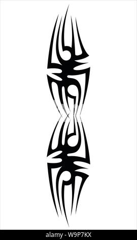 Vektoren für Tribal Tattoo Designs, Gravur und andere Zwecke. Stock Vektor