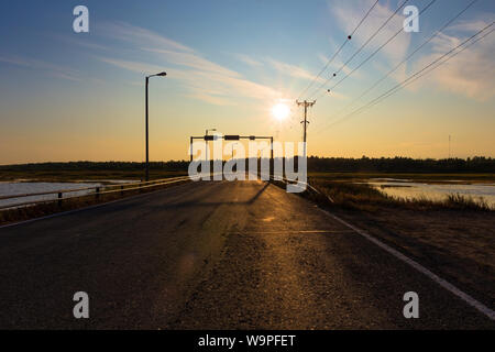 Insel Hailuoto (Huikku Strand) Sommer Abend bei Sonnenuntergang, Insel Hailuoto,Österbotten, Finnland Stockfoto