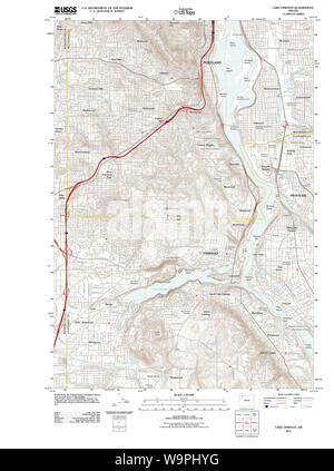 USGS Topo Karte Oregon Lake Oswego 20110826 TM Wiederherstellung Stockfoto