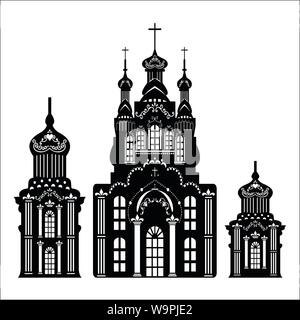 Vector Illustration einer Kirche Gebäude Stock Vektor