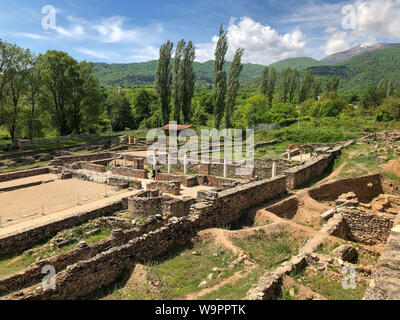 Ausgrabungen bei Heraclea Lyncestis, antike griechische Stadt später von Römer Stockfoto