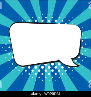 Comic Sprechblasen auf farbigen Hintergrund und Halbton Schatten. Stock Vektor