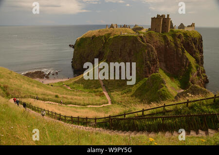 Dunnottar Castle an der Ostküste von Schottland, Großbritannien Stockfoto