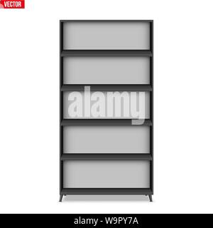 Leeres Rack mit Regalen oder Bücherregal Stock Vektor
