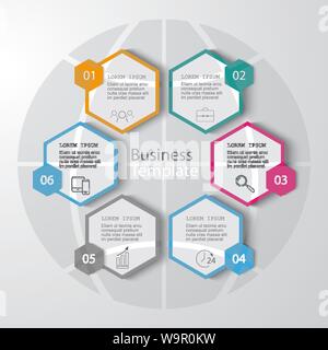 Vektor abstrakte Papier Infografik Elemente. Stock Vektor