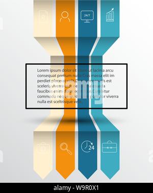 Pfeil Infografik Vorlage. Optionen Banner. Mit Platz für Ihre Informationen eps 10. Stock Vektor