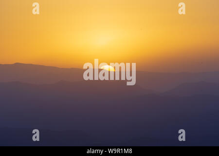 Sonnenuntergang in Lalibela, Äthiopien Stockfoto