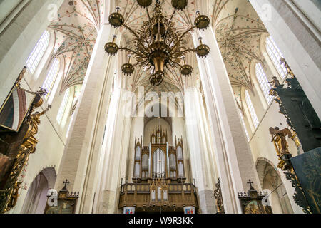 Kirchenorgel der Kathedrale von Torun, Dom St. Johannes der Täufer und Johannes der Evangelist., Torun, Polen, Europa | Torun Kathedrale Kirche Orgel, Stockfoto