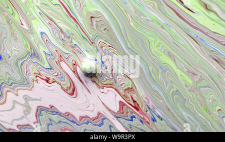 Rainbow Vektor Tinte Textur. Hand gezeichnet Marmorierung Abbildung Technik. Clipart Stockfoto