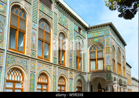 Golestan Palast, Fassade, Teheran, Islamische Republik Iran Stockfoto